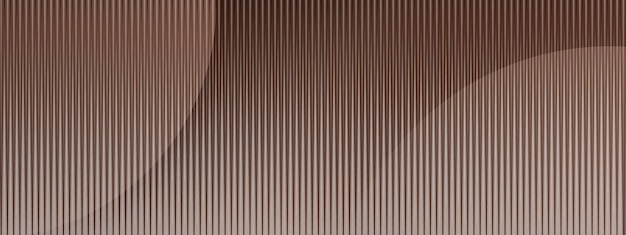 Vector ribbed brown background corrugated backdrop with neomorphic circles with shadows