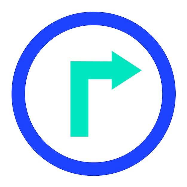 Vector right way vector icon design illustration