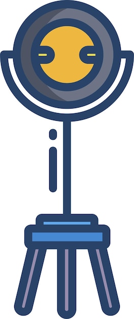 Vector ring light linear color illustration