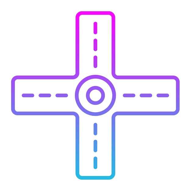 Vector road intersection icon