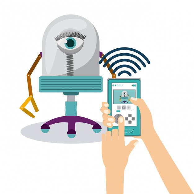 Vector robot illustration 