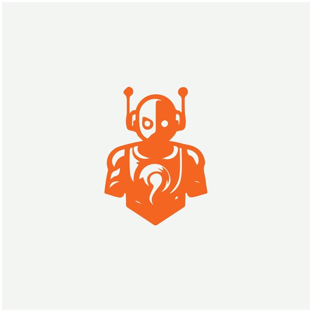Vector robot logo illustrations