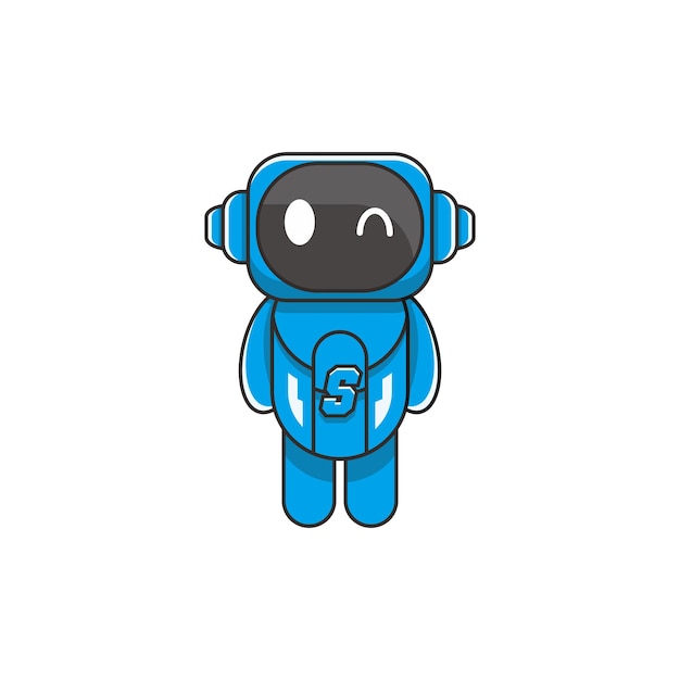 Vector robot mascot