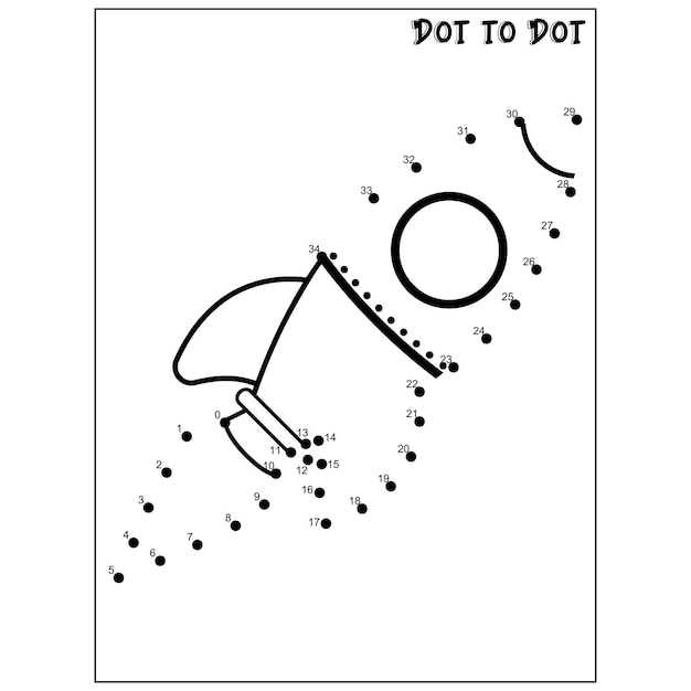 Vector rocket connect the dots activities
