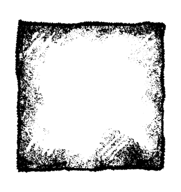 Vector roughly drawn square frame