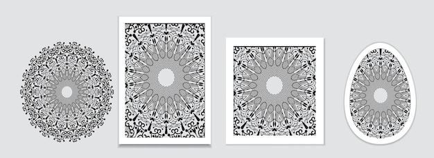 Vector round mandala on dreamy gradient background. translucent mesh pattern in the form of a mandala. mand