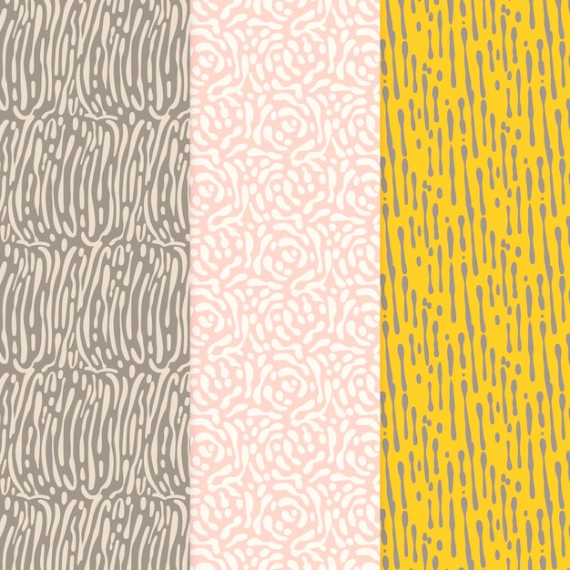 Vector rounded lines seamless pattern warm colours and grey