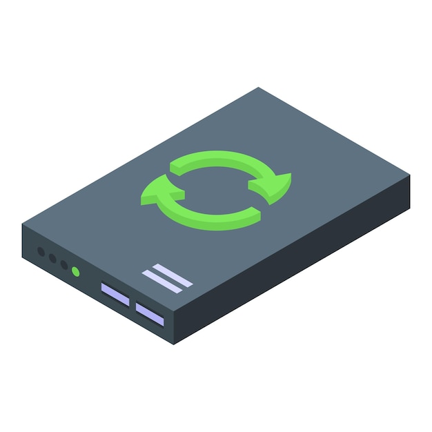 Vector router backup icon isometric of router backup vector icon for web design isolated on white background