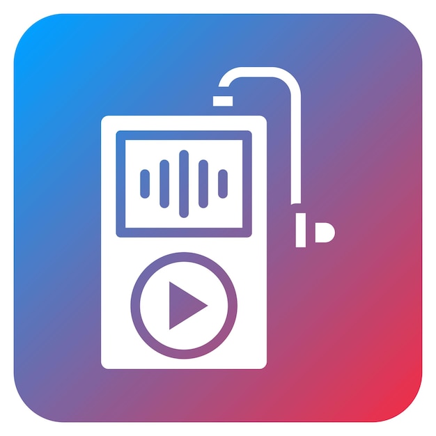 Vector running playlist icon vector image can be used for marathon