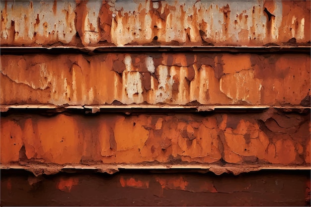 Vector rusty metal background weathered old metal texture
