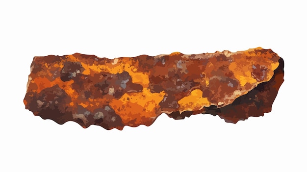 Vector rusty piece of metal with flat surface texture