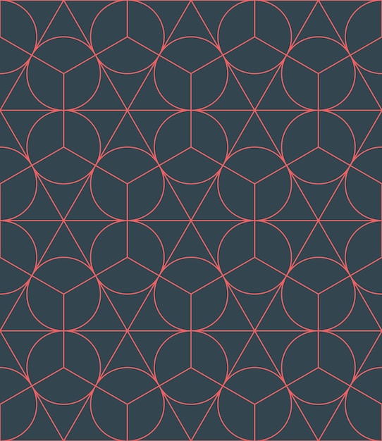 Vector sacred geometry complexity structure outline seamless pattern vector abstraction