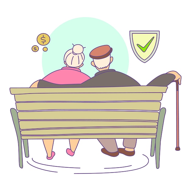 Vector safe retirement icon cartoon and flat of safe retirement vector icon for web design isolated on white background