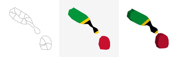 Vector saint kitts and nevis flag