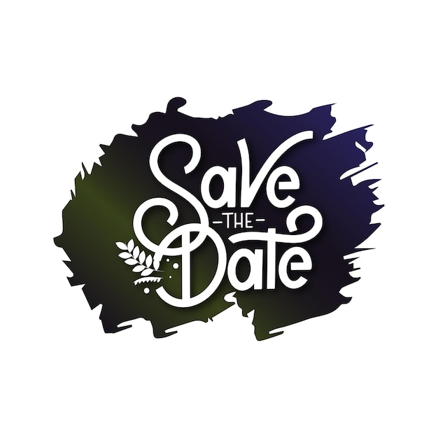 Vector save the date font text vector illustration design