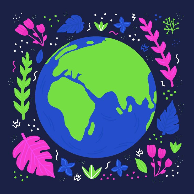Vector save the planet concept