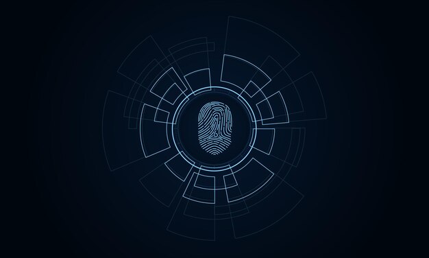 Vector scan fingerprint cyber security and password control through fingerprints access with biometrics i