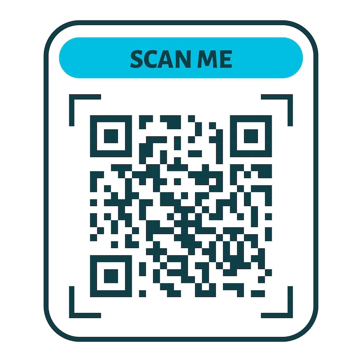 Scan me QR code design QR code for payment text transfer with scan me button Vector illustration