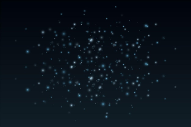 Vector scattered floating particles with various sizes on gradient background creates dynamic composition with depth and ambient atmosphere