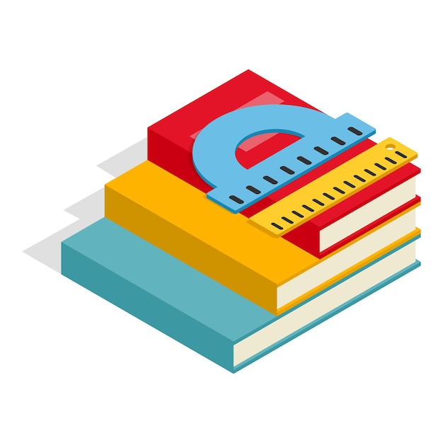 Vector school accessory icon isometric illustration of school accessory vector icon for web