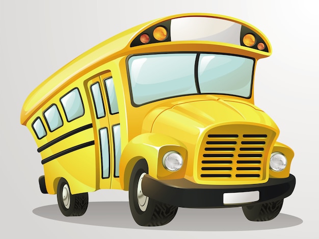 Vector school bus cartoon