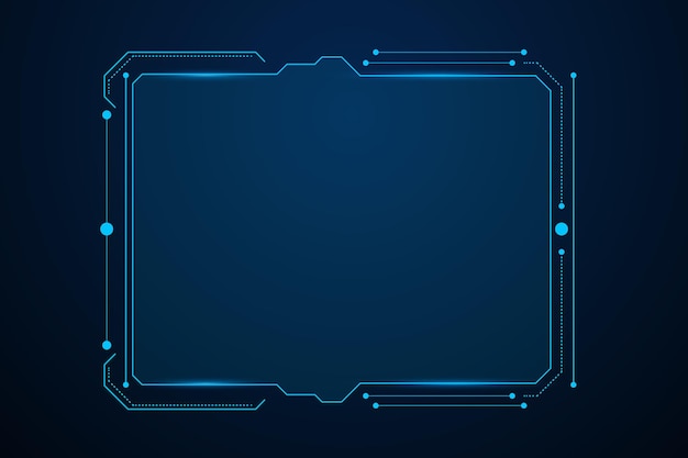 Vector sci fi futuristic user interface hud template frame design technology abstract background