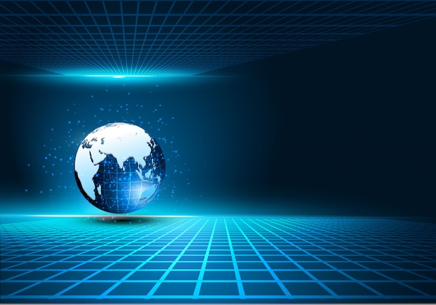 Vector sci fi tech cyber futuristic design concept background