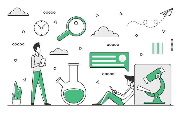 Vector scientific lab research