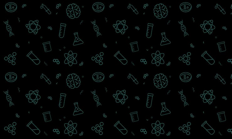 scientific pattern, pattern with chemical elements, school background