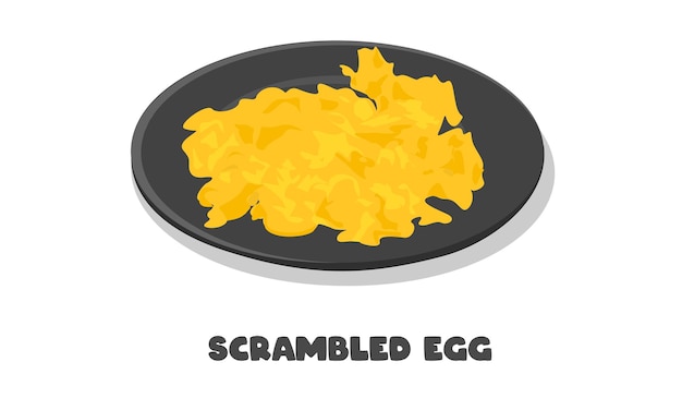 Vector scramble egg egg dish vector food clipart