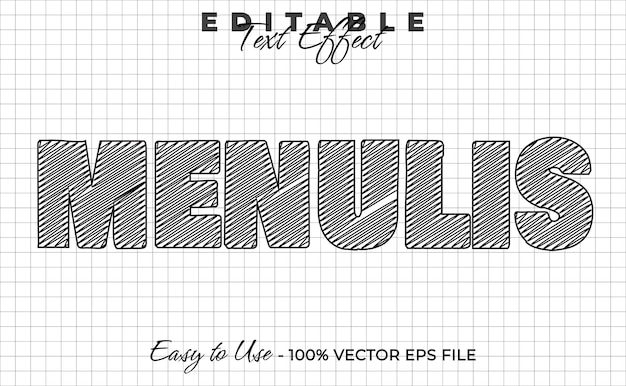 Vector scrible editable text effect