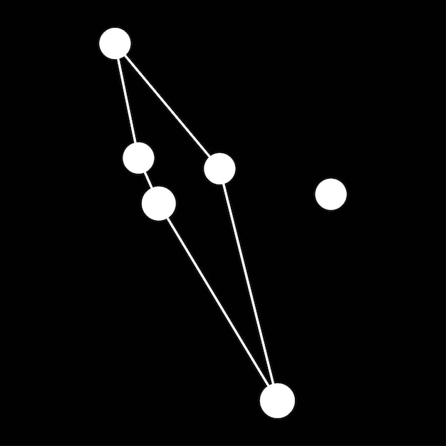 Vector scutum constellation map vector illustration