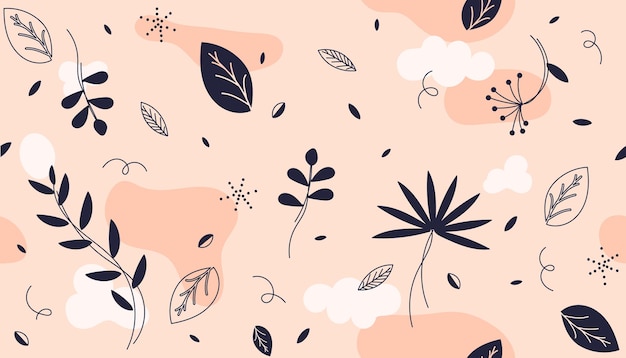 Vector seamless floral pattern high quality vector abstract boho style background