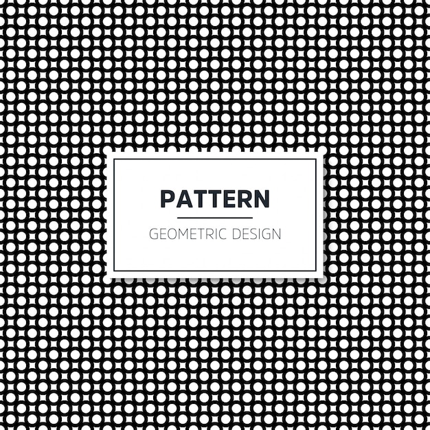 Vector seamless geometric black and white pattern