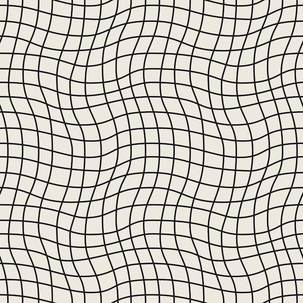 Vector seamless geometric pattern with woven wavy lines