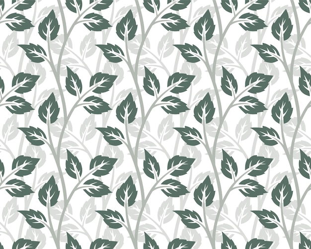 Vector the seamless green background with rose leaves