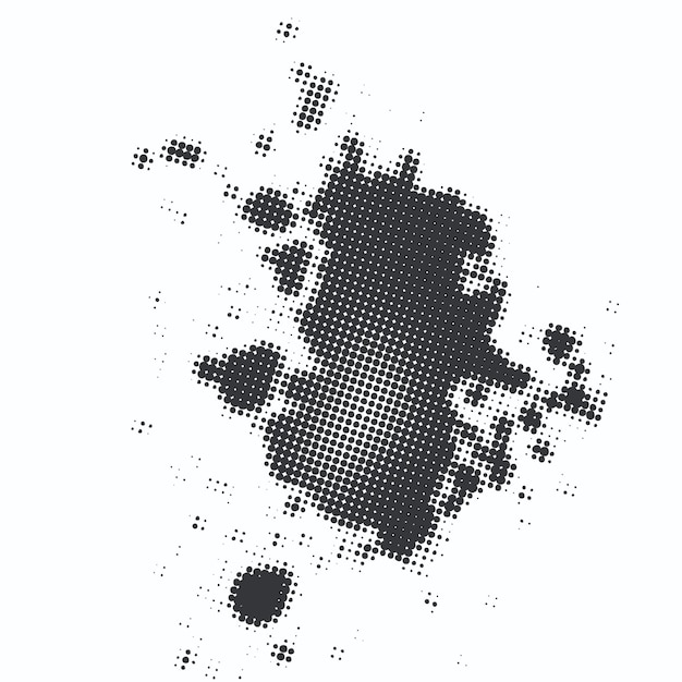 Vector seamless halftone dots abstract vector background or texture for design template black amp white
