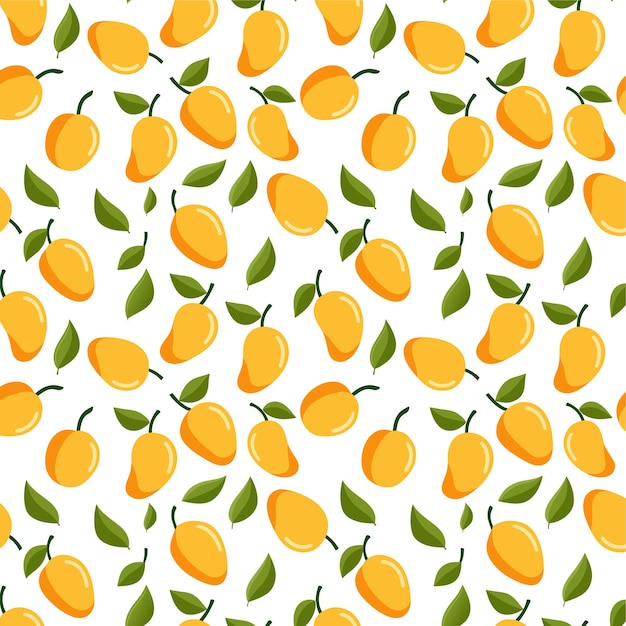 Vector seamless mango pattern