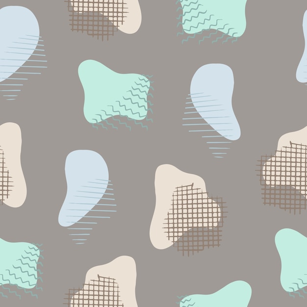 Vector seamless pattern flat design matisse style vector illustration in nude colors.