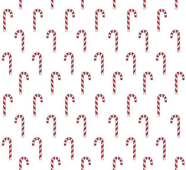 Vector seamless pattern of hand drawn christmas mint candies