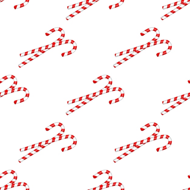 Vector seamless pattern traditional christmas candy