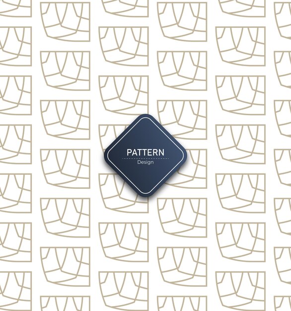 Vector seamless pattern with abstract lines