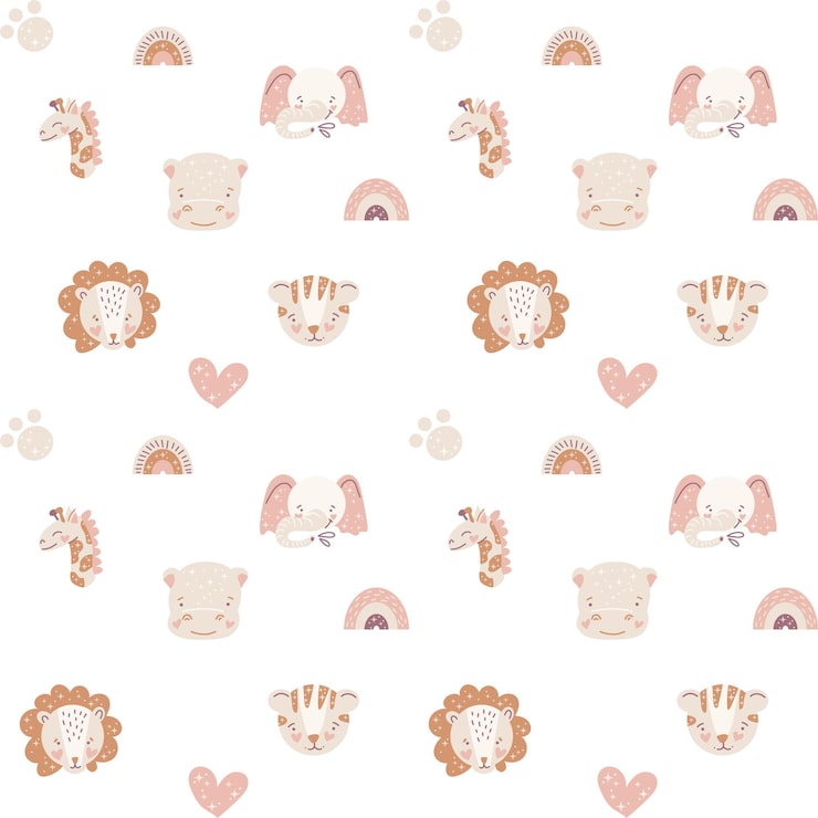 Seamless pattern with animals