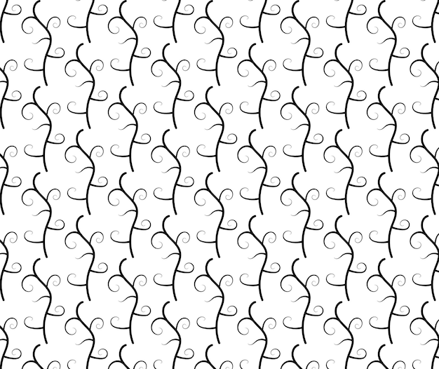 Vector seamless pattern with a spiral design on a white background.