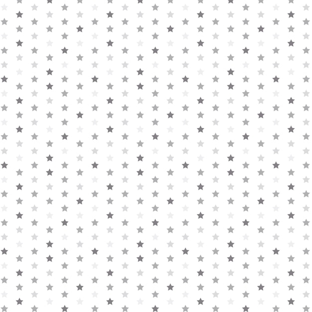Vector seamless star pattern geometric wallpaper with grey silver stars