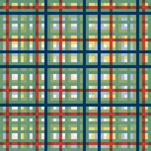 Vector seamless vector geometric pattern of vertical and horizontal colored lines modern random colors