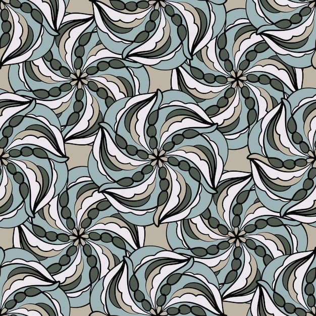 Vector seamless vector pattern with abstract ornamental elements graphic background for surface design