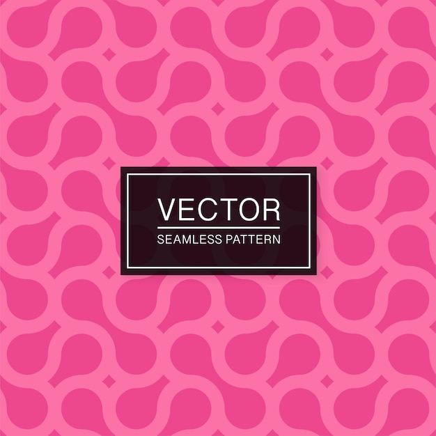 Vector seamless weave geometric pattern with creative shapes pink endless background