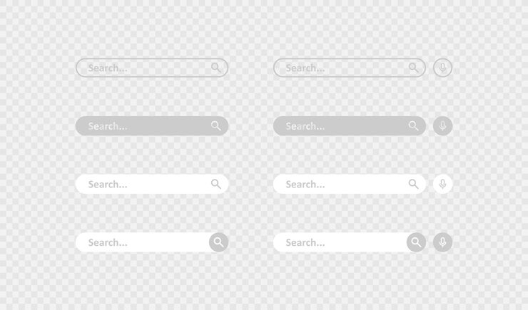 Search bar icon Web site browse button Internrt ui interface in vector flat