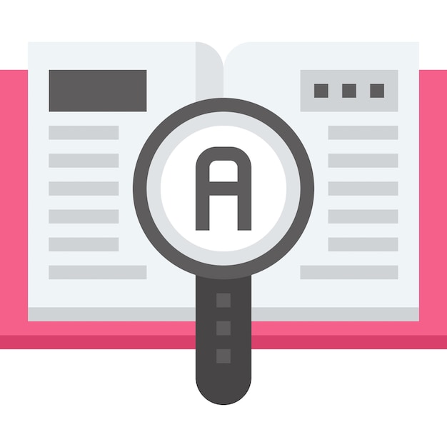 Vector search of knowledge flat vector web icon